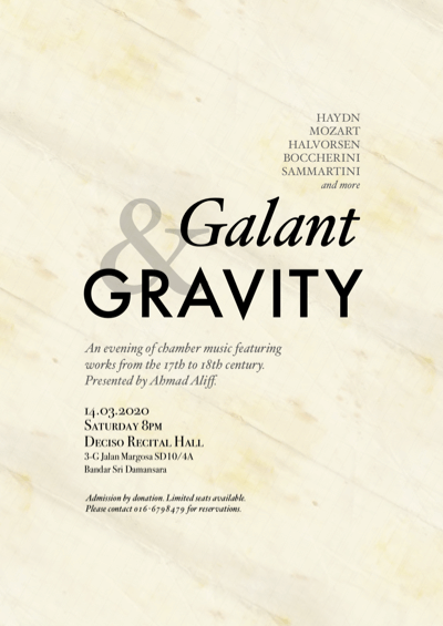 Galant & Gravity poster